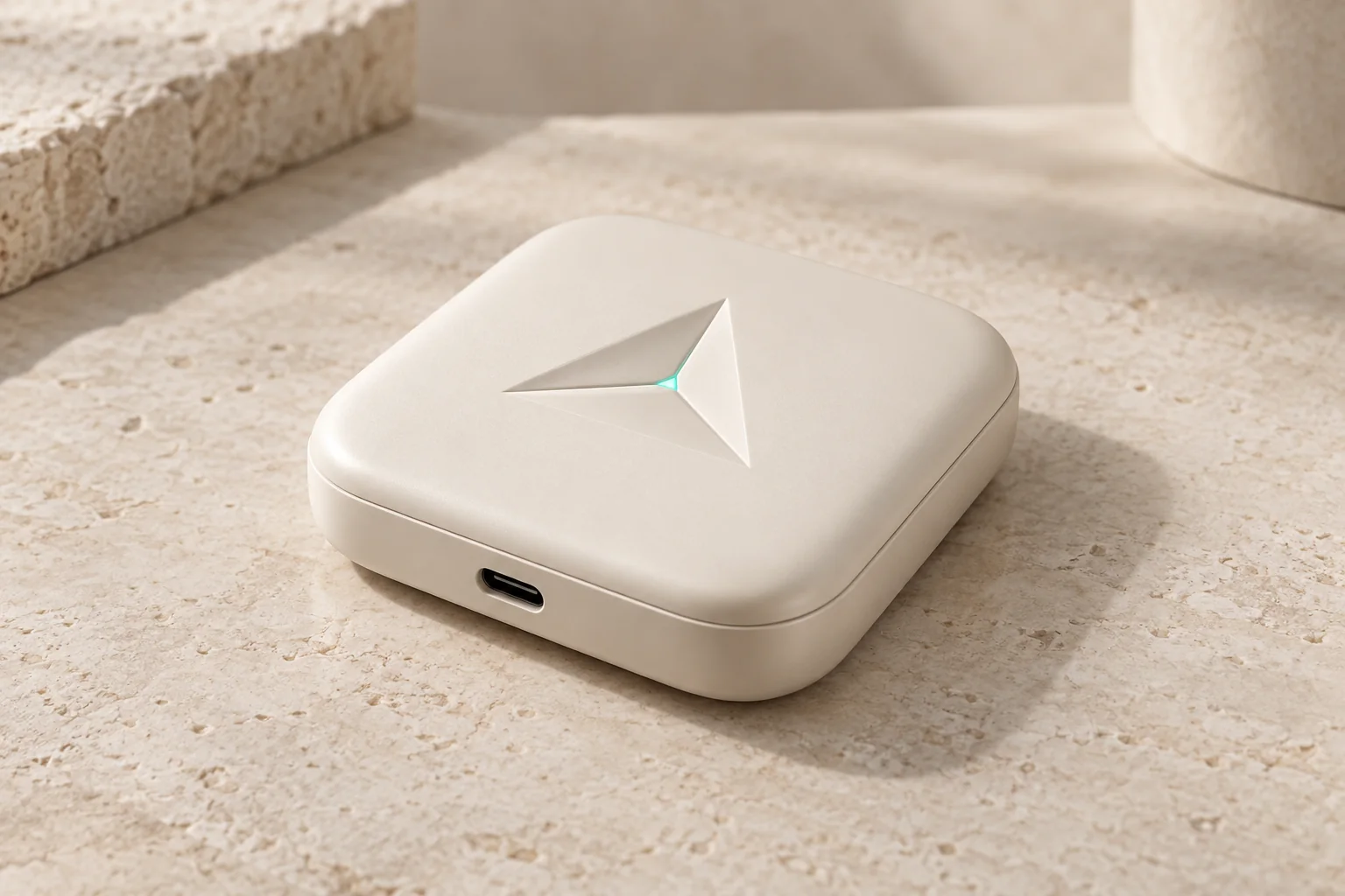 Light ivory enclosure concept for a White Label hardware wallet